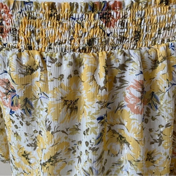 Joie floral printed flocked dot chiffon top 578 - Picture 8 of 9